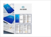 Plaquette commerciale et logo pour société Miralab 