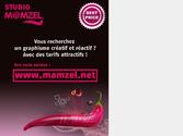 MAMZEL est un studio de Design graphique Print et Web. 

Que vous soyez une agence, une entreprise, un particulier, MAMZEL élaborera vos projets en mettant à votre service sa réactivité et son dynamisme.
MAMZEL, studio polyvalent, allie Design, Web et illustrations, et se veut efficace dans la création.
De la conception à la finalisation de votre projet, MAMZEL mettra a votre services toutes ses compétences créatives pour assurer son suivi et son exécution.
Basée à la Réunion, MAMZEL est un studio qui ne demande quà promouvoir le savoir-faire réunionnais, et qui a pour objectif de létendre jusquà lInternational.