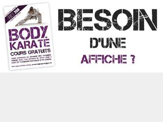 Affiche pour une association de "body karaté"
simple mais percutante