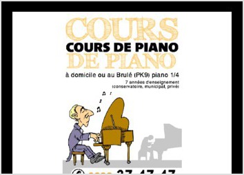 affiche pour un particulier donnant des cours de piano