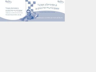 Tickets d entr�e piscine municipale en 1 couleur