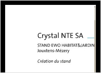 Stand EWO Habitat&Jardin 2015, Lausanne-Suisse