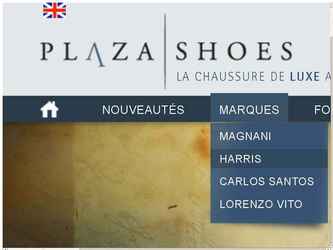 Création de l'ergonomie et de  la charte graphique  du site e-commerce Plaza shoes