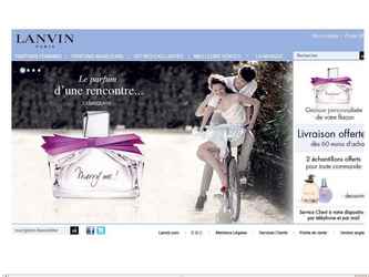 Création de la charte graphique  des 4 premières pages du site e-commerce du Parfum Lanvin