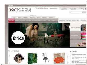 Création de la charte graphique  du site e-commerce Homology, pour vendre des objets et meubles design