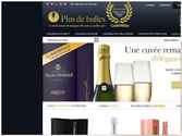 Création de logo, de l'ergonomie et de la charte graphique  du site e-commerce Plusdebulles. Le site sur lequel il y a le plus grand choix de champagne au meilleur prix