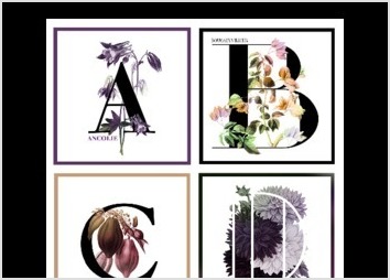 Alphabet floral.