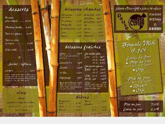 Carte de restaurant dans le thme de la dco dans le cadre de l identit visuelle du restaurant
