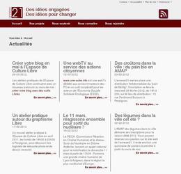 Réalisation du site de l'association annexe21 avec le CMS contao, version HTML5.
Réalisation du style CSS en responsive.