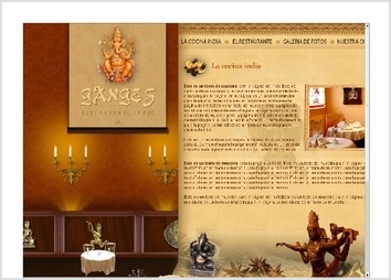 un webdesign pour le restaurant indien Ã  madrid ganges fait pour barrioweb