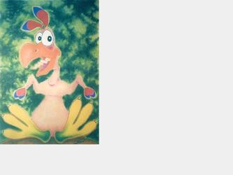 Technique : Pastel sec -  Grand Format : 110 x 70 cm - " Baby Perroquet " - Dcoration chambre d enfant 