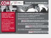 Plaquette de prsentation pour l entreprise en communication "Com j aime", format A5. Recto Budget Total : 300 euros Dure du Projet : 10 jours
