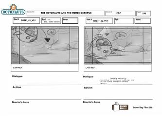 story board pour une série d'animation