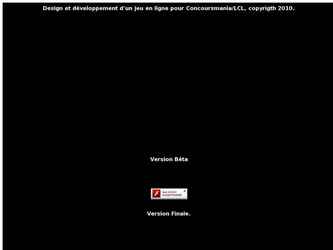 Design et développement d'un jeu Flash en ligne pour Concoursmania.