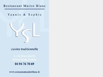 carte de visite restaurant maitre blanc