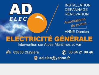 Carte de visite - electricien AD elec