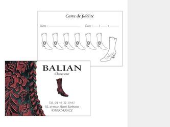 Balian
Carte de fidélité pour un magasin de chaussures.