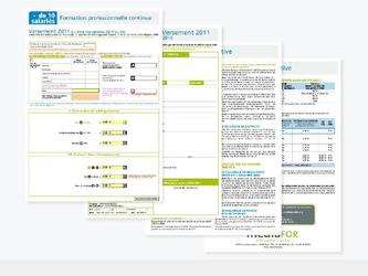 Ralisation de bordereaux de collecte pour un organisme de collecte et de mise en uvre des financements de formations professionnelles. Version papier et version pdf (formulaire avec calculs conditionnels automatiques)