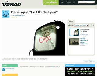 Vido Raliser pour "La Bo de Lyon"