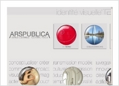 Création du logo et de la  charte graphique du site internet  de la société ARSPUBLICA en cours de réalisation.