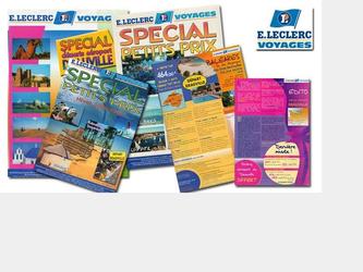 Catalogues Leclerc Voyages.Budget et dure indiqus pour un catalogue.