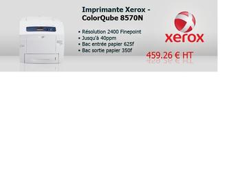 Bannière imprimante Xerox du site bronze 1, site de démonstration pour les futur clients d'I-COM Software. 

