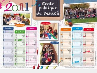 Calendrier pour une cole primaire du Rhne