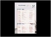 Objectif du Projet :
Concevoir le programme détaillé d'un événement majeur, la Rentrée Littéraire, destiné à un public professionnel de libraires nationaux et européens francophones. L'objectif principal était de servir de guide clair et précis aux participants, leur permettant de suivre le déroulement de la journée (présentations, pauses, repas) et d'identifier rapidement les sessions clés pour leurs achats en avant-première.
Défi et Contraintes :
Le défi majeur résidait dans la nécessité d'intégrer un volume important d'informations (horaires détaillés, noms des auteurs/présentateurs, titres des ouvrages, logistique) dans un format compact de A4 Recto-Verso. Il était crucial d'assurer une lisibilité immédiate et une organisation logique pour un public ayant besoin de repères rapides.
Mon Rôle et Ma Démarche :
En tant que spécialiste de la Mise en Page Événementielle, mon rôle consistait à :
Structuration de l'Information : Établir une hiérarchie visuelle claire entre les différentes sections (horaires, titres, descriptifs) pour faciliter l'orientation des libraires.
Optimisation du Format : Utiliser efficacement l'espace du A4 R/V en employant des grilles, des icônes et une typographie adaptée pour gérer la densité du texte sans sacrifier l'aération et l'esthétique.
Cohérence Visuelle : Assurer que la mise en page reflète le ton professionnel, chaleureux et littéraire de l'événement.
Outil Utilisé : Adobe InDesign.
Compétences Clés Démontrées : Mise en page éditoriale sous contrainte de format (A4 R/V), Organisation et hiérarchisation d'information dense, Conception de support événementiel, Gestion de projet avec multiples données
La mise en page a été pensée pour être à la fois professionnelle pour les acheteurs et agréable, en lien avec l'atmosphère d'un événement littéraire d'envergure.