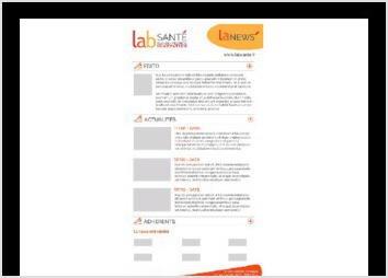 Création graphique de la Newsletter de Lab Santé - Livraison PSD et HTML