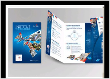 Ralisation d une brochure 3 volets avec ses fiches encartes pour l Institut Technologique SPIE