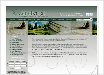 creation website pour entreprise Jardi'vrac, adapté sous le CMS Wordpress