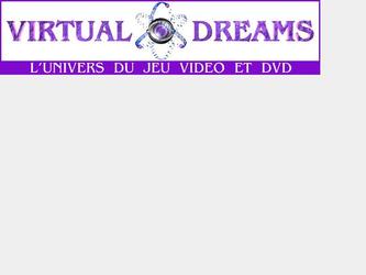Logo en 3D de l'enseigne des boutiques de jeux vidéo "Virtual Dreams". 