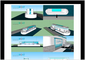 Cration de simulation graphique d une barge HOMEBOAT - 2017