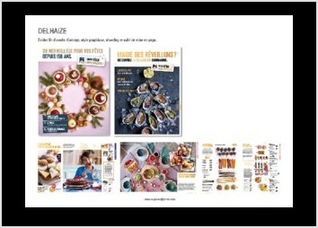 Magalogue fin d'ann&eacute;e pour le supermarch&eacute; Delhaize. Concept, shooting et mise en page.