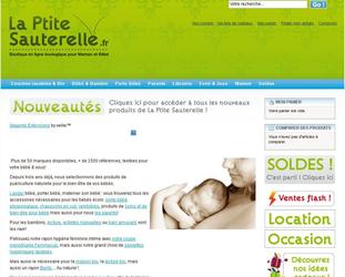 Boutique en ligne de la société "La Ptite Sauterelle".
Site réalisé sous Magento.