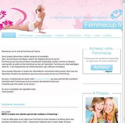 Site du distributeur français de "Femmecup".