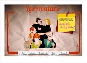 Création du site internet de la compagnie de théâtre, Les Avatars.
