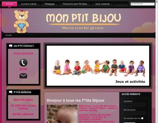 J ai ralis le site internet de la crche mon ptit bijou : logo, background  ...