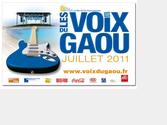 Communication du Festival "Les Voix Du Gaou".
Concept, image, mise en page, gestion de l'ensemble de la communication de l'évènement avec déclinaison sur de multiples supports : affichage urbain 40x60, 80x120, 4x3, sur lieux de vente (fnac, Virgin...), flyer, annonces presse, bannières, merchandising, signalétique...