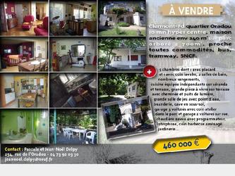 Cration d un flyer pour la vente d une maison. Remise d un fichier pour impression.