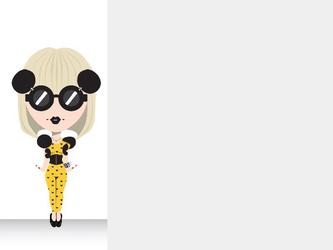 Illustration caricaturale de Lady Gaga faite sur Illustrator.