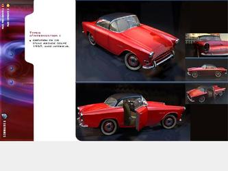 Graphiste n2.Modelisation 3D d une auto Aronde coup 1957, y compris l interieur