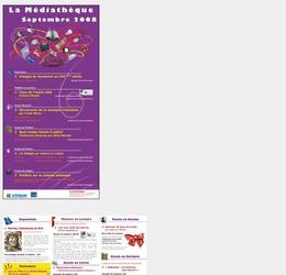 Cration du visuel de la mdiathque de Narbonne, cration et mise en page des affiches et programmes mensuels (dpliant et carte postale)