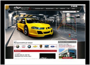 Ralisation d un site vitrine multi-background pour une socit de re-programmation de vhicule.