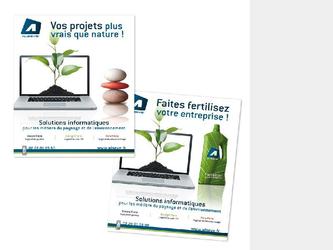 Publicit pour une entreprise ditrice de logiciels pour les mtiers du paysage et de l environnement