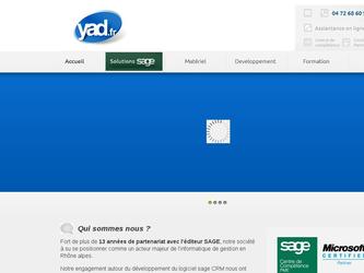 Refonte du site Yad.fr , revendeur et installateur Sage.
Conception et identité visuelle