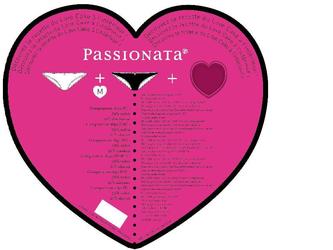 Maquette d'un flyers en forme de coeur servant de fond de moule à gâteau, pour la marque Passionata.Logiciel utilisés: Illustrator et Indesign