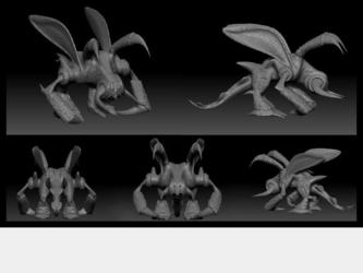 Cration d un Zergling dans le cadre d un projet personnel : 3dsmax + Zbrush 