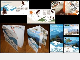 Creation de plaquettes et flyers pour la promotion d un btiment historique en montagne.