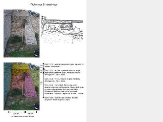 Travail infographique sur photo.Enceinte mdivale de la ville d Hyres, document technique.